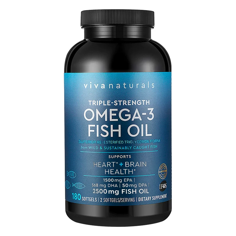 Viva Naturals Omega-3深海鱼油软胶囊 180粒 - 86线报 Viva Naturals Omega-3深海鱼油软胶囊 180粒 - 86线报