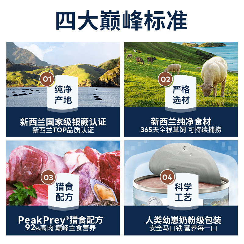 ZIWI滋益巅峰猫主食罐头185g*12罐混合味 182.4元 - 86线报