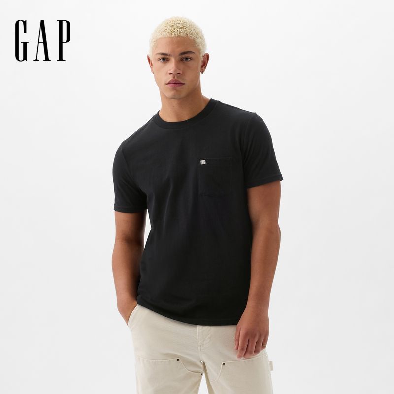Gap 857901纯棉Logo口袋 合身短袖T恤 29.4元 - 线报酷