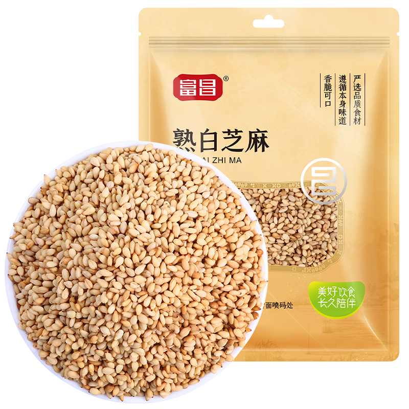 富昌熟白芝麻100g低温炒制香醇饱满 2.8元 - 86线报