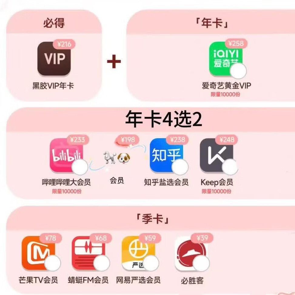 网易云VIP联合会员买1得8 198元 - 线报酷