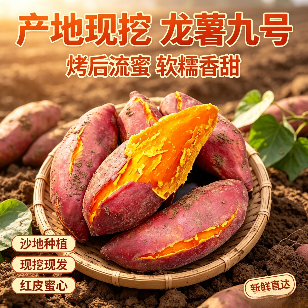 享农伯龙薯九号番薯黄心粉糯9斤中型果 14.1元 - 86线报 享农伯龙薯九号番薯黄心粉糯9斤中型果 14.1元 - 86线报