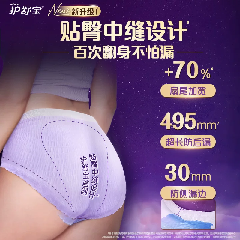 护舒宝防漏考拉安睡裤安心裤裤型卫生巾超长夜用组合装L码8条 需买2件 17.89元 - 86线报