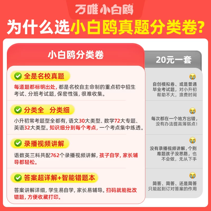 小白鸥小升初分类卷 49.2元 - 线报酷