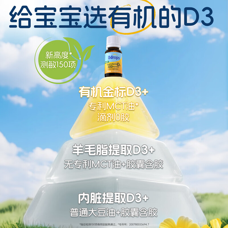 Ddrops滴卓思儿童维生素D3滴剂2.5ml*2瓶 173.2元 - 86线报