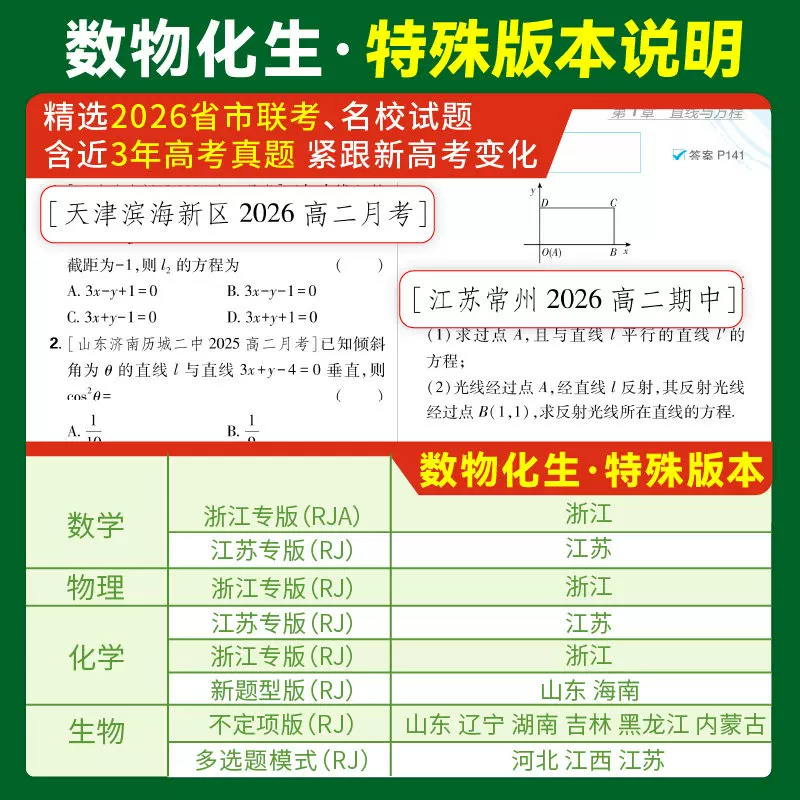 高中必刷题高一高册2024人教苏教选择性必修一二三12同步练习册辅导书 22.27元 - 86线报