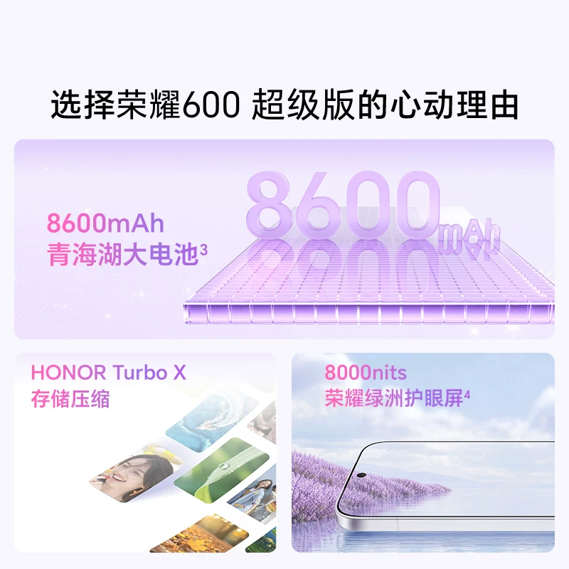 荣耀600超级版手机4K闪光微单Live 2亿超清大底影像8600mAh青海湖大电池官方旗舰店 - 86线报