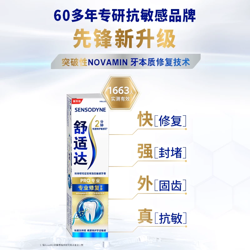 舒适达专业修复牙膏2支 46.9元 - 86线报