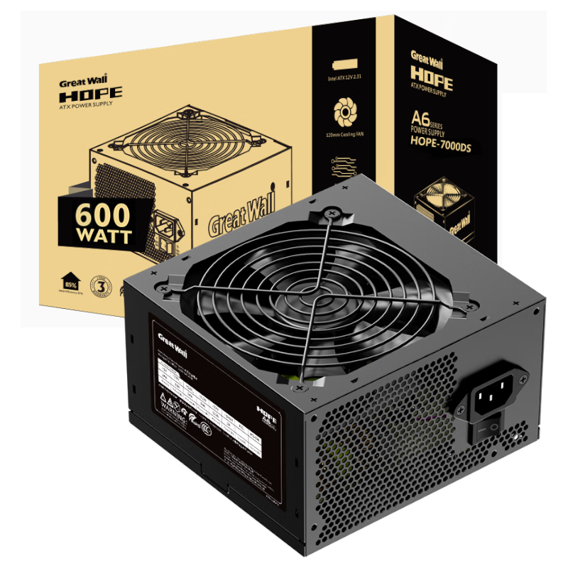 长城Great Wall HOPE-7000DS电源双8PIN75cm线宽幅温控风扇独立开关 - 线报酷