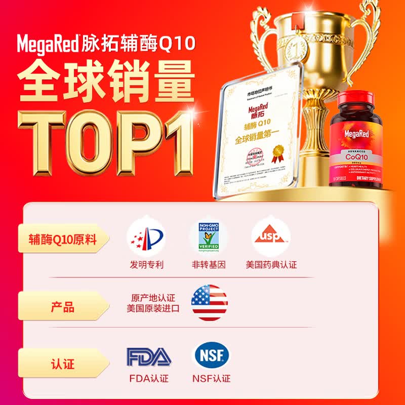 MegaRed高含量辅酶Q1090粒 265元 - 86线报