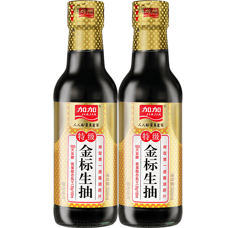 加加特级金标生抽500ml×2瓶 9.73元 - 86线报 加加特级金标生抽500ml×2瓶 9.73元 - 86线报