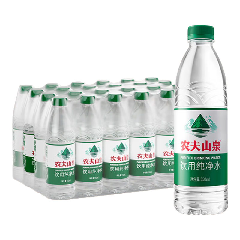 农夫山泉绿盖饮用水550ml×24瓶 17.9元 - 86线报