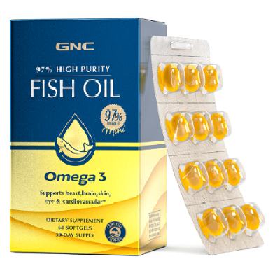 GNC健安喜97%高纯度EPA鱼油Omega-3DHA60粒/盒 159元 - 86线报