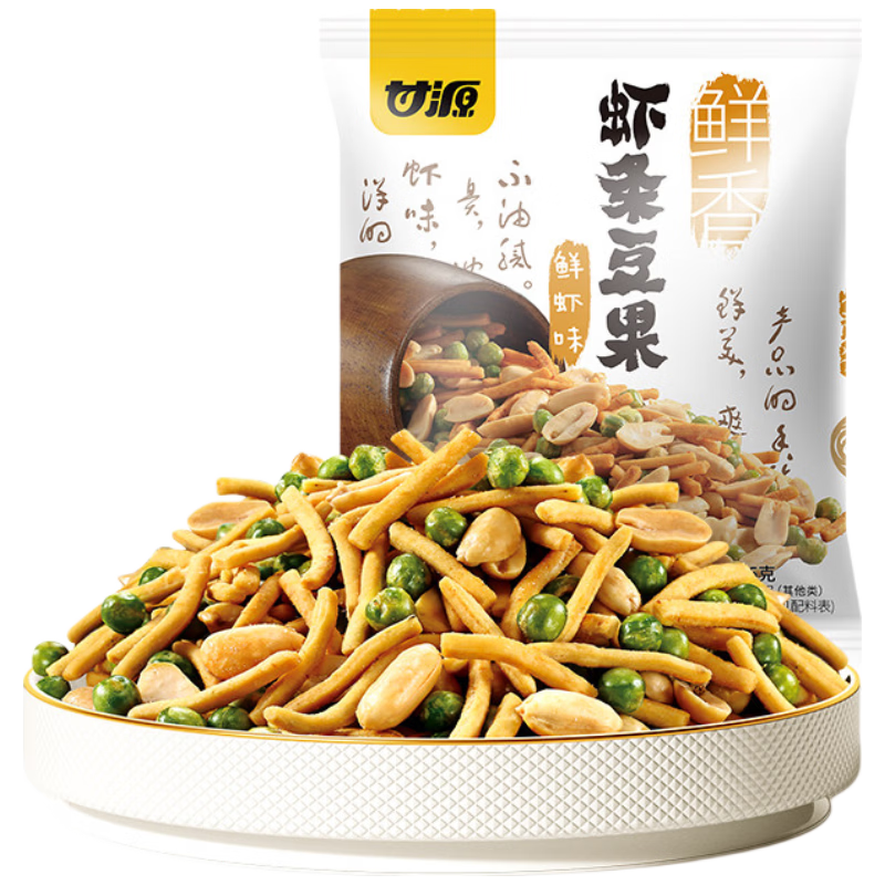 甘源鲜虾味虾条豆果100g休闲零食 1.9元 - 86线报