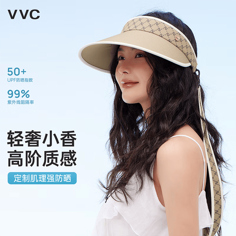 VVC防晒帽女沙丘色空顶太阳帽户外骑行遮阳帽 38元 - 86线报