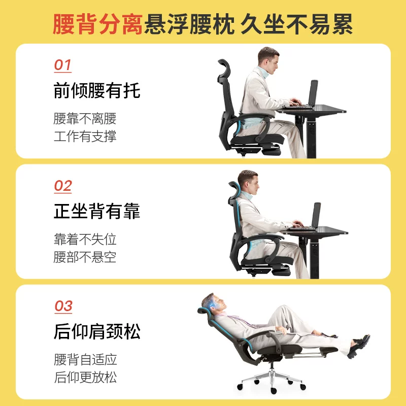 大件超省 Gedeli GF88人体工学椅 灰 莫兰迪灰网+线控后仰+分离腰靠 - 86线报