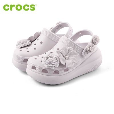 Crocs卡骆驰经典泡芙花束洞洞鞋厚底女凉拖214943 459元 - 线报酷