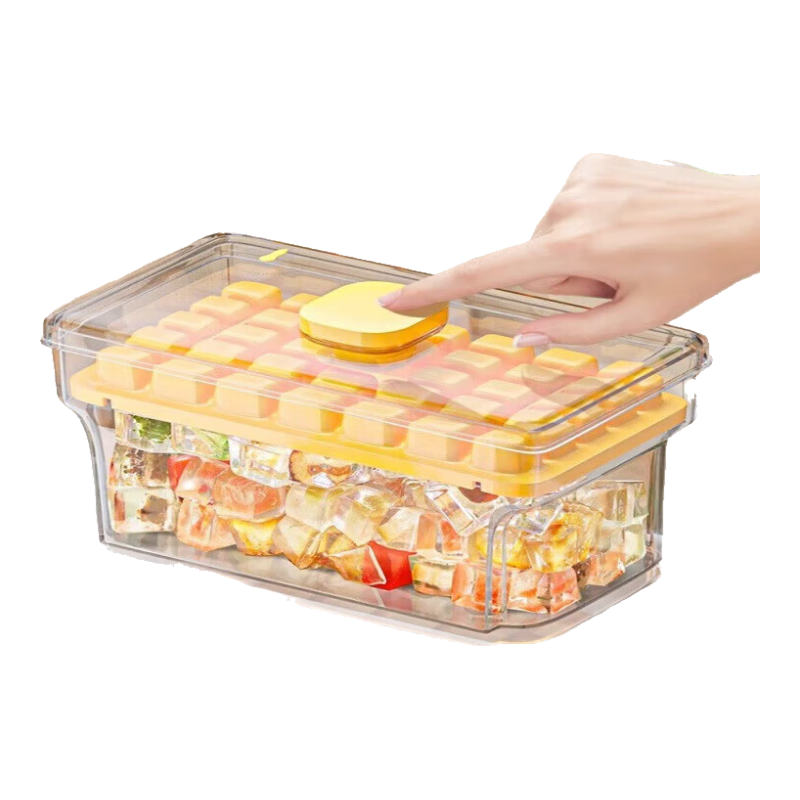新款68格食品级按压冰格黄色长方形制冰盒2层 4.5元 - 86线报 新款68格食品级按压冰格黄色长方形制冰盒2层 4.5元 - 86线报