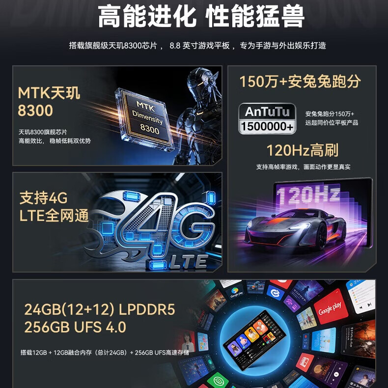BNCF Bpad GT 26年新款插卡通话电竞小平板 8.8寸天玑8300八核 - 86线报