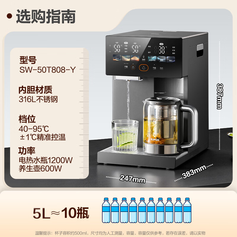 苏泊尔风冷降温电热水瓶养生壶5L 613.85元 - 86线报