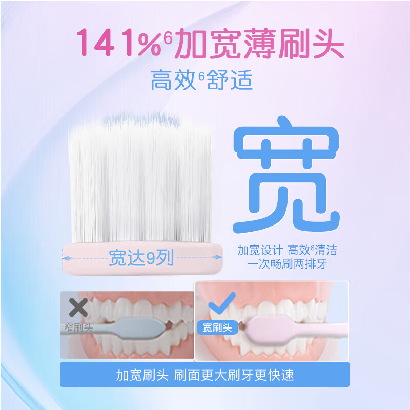 舒客密泡牙刷粉紫色超软毛护龈牙刷2支 3.63元 - 86线报