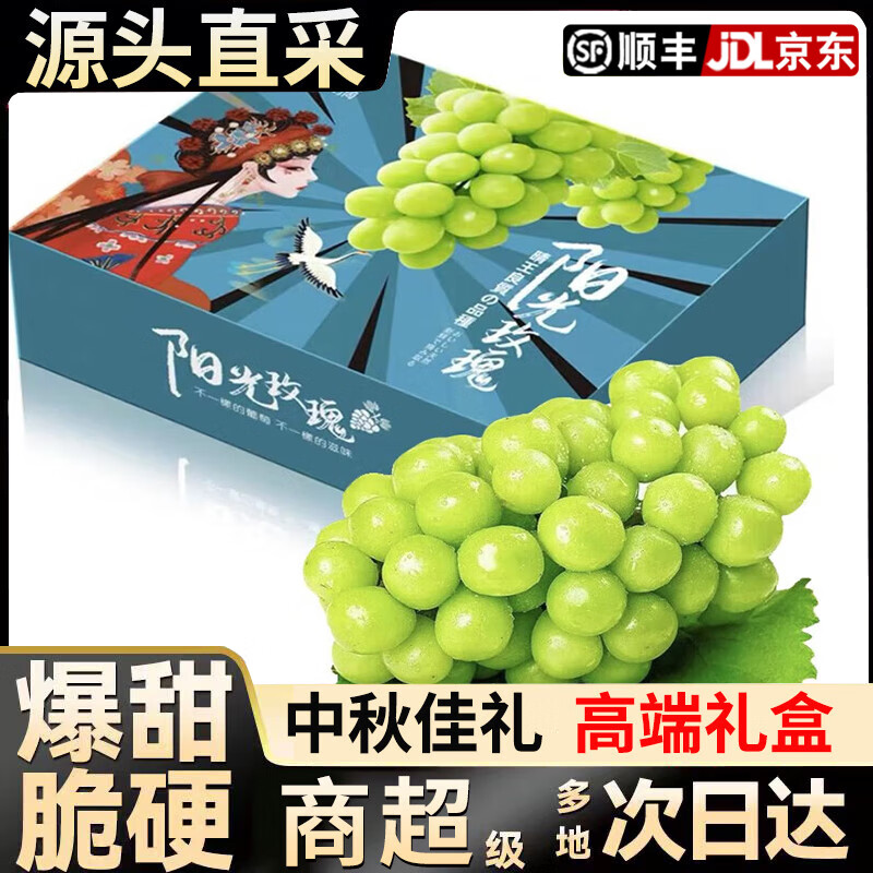 元珍鲜诚四川阳光玫瑰葡萄礼盒5斤装无籽高甜 19.65元 - 86线报