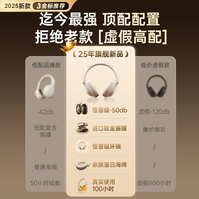金运主动降噪头戴式蓝牙耳机有线充电玫瑰灰Type-C 68.5元 - 86线报