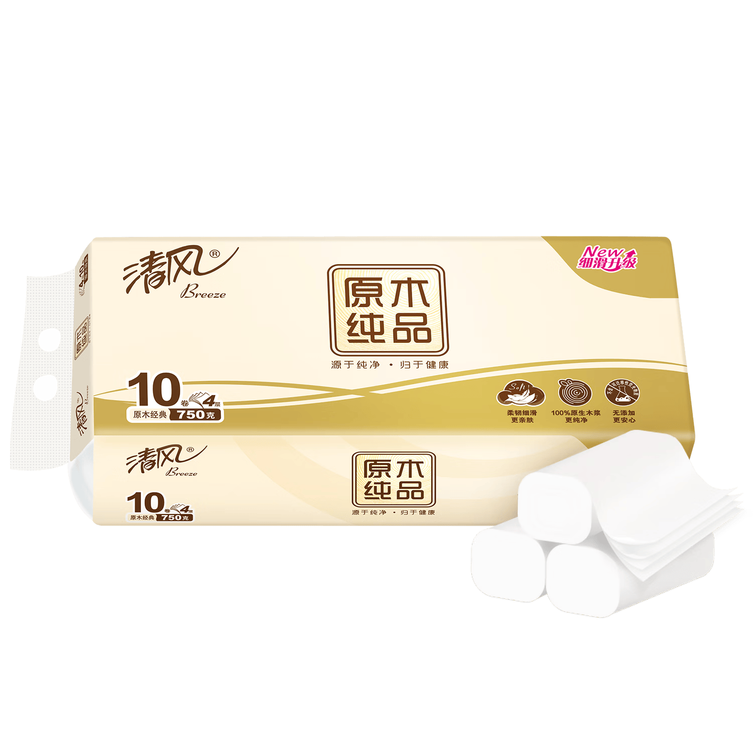 清风无芯卷纸原木纯品4层75克×10卷m码 8.9元 - 86线报