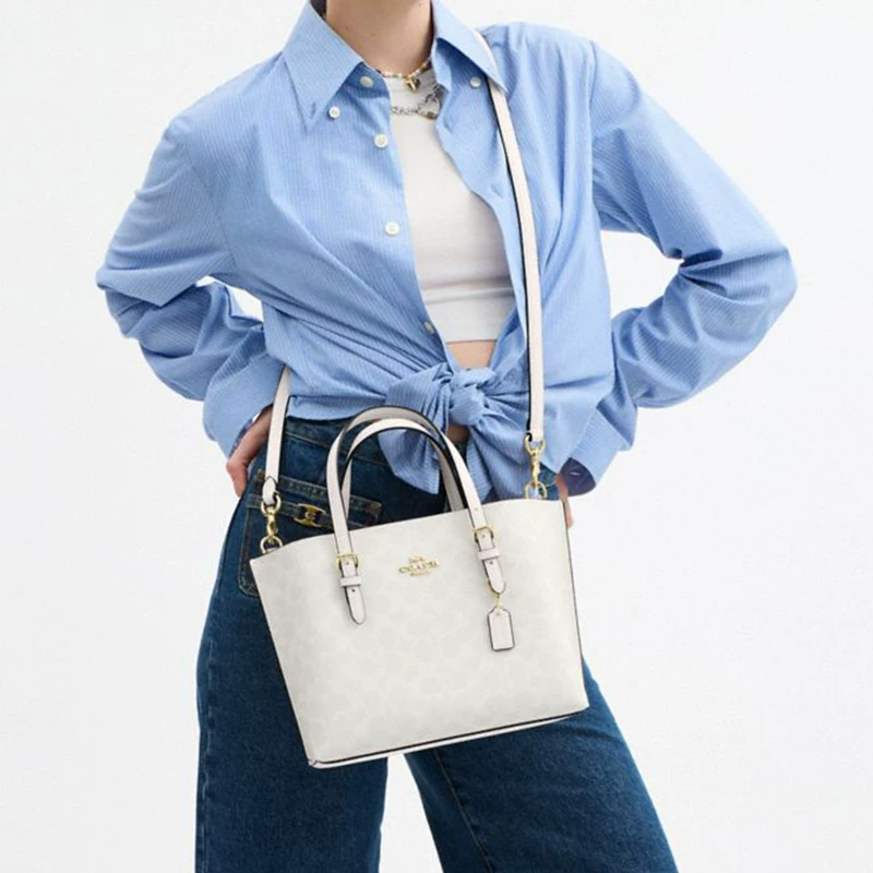 COACH女士托特包Mollie系列时尚单肩手提包卡其色配白色C4250IMDQC 1599元 - 86线报