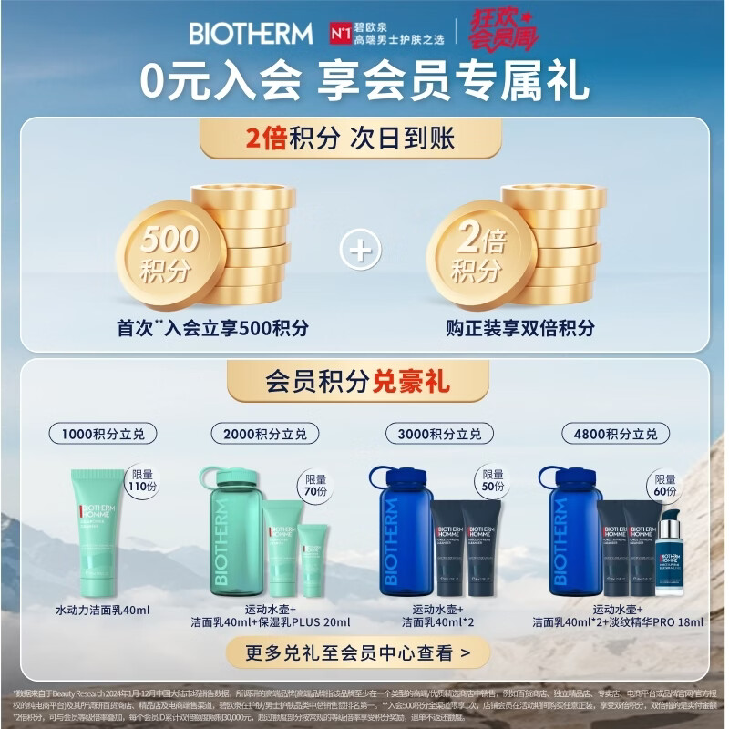 碧欧泉水动力洗面奶125ml+同款洗面奶40ml*2+爽肤水30ml*2 228.63元 - 86线报