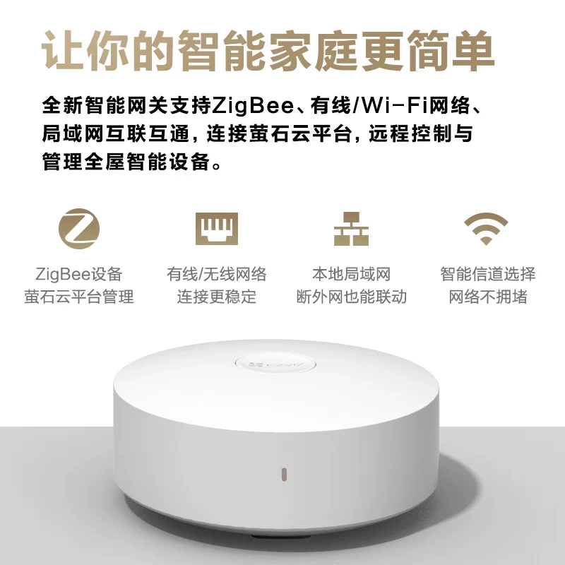 萤石A3智能网关ZigBee协议断网可用 242元 - 86线报