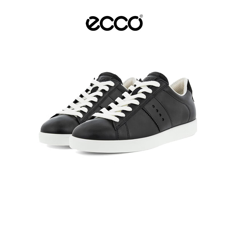 ecco小白鞋女运动休闲鞋板鞋女街头轻巧51052黑色38 429元 - 86线报