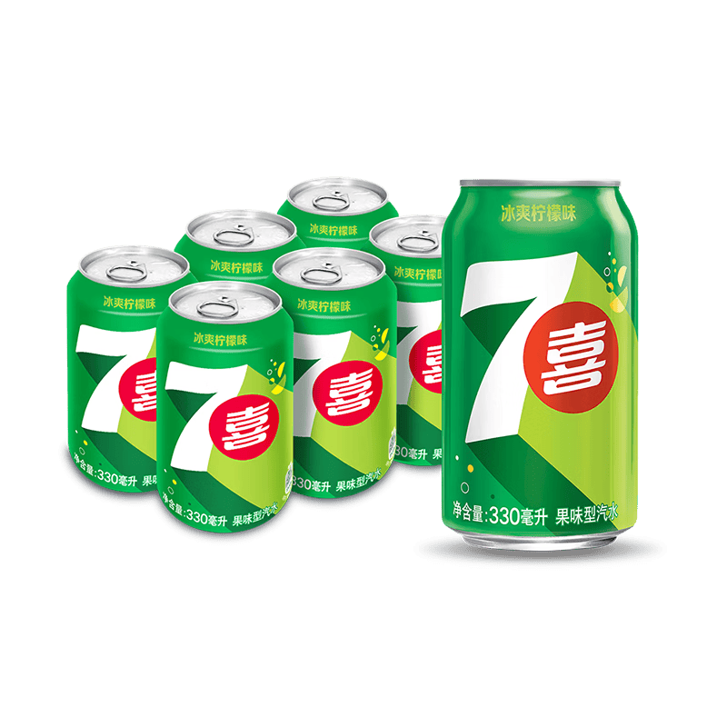 百事可乐7UP柠檬味碳酸饮料330ml×6听 6.9元 - 86线报 百事可乐7UP柠檬味碳酸饮料330ml×6听 6.9元 - 86线报