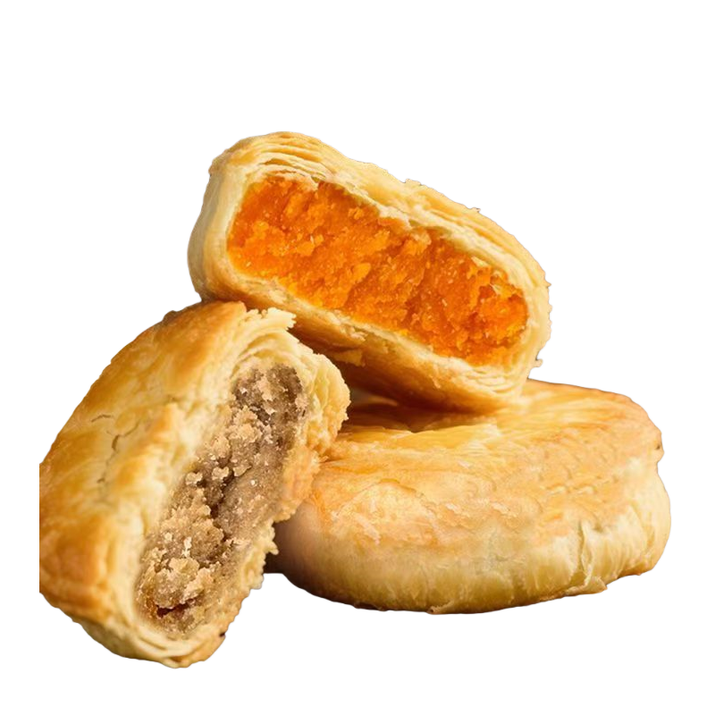 黄庄风味酥皮月饼48克/个 五仁/蛋黄/红豆/板栗 随机5个 2.99元 - 美泡泡