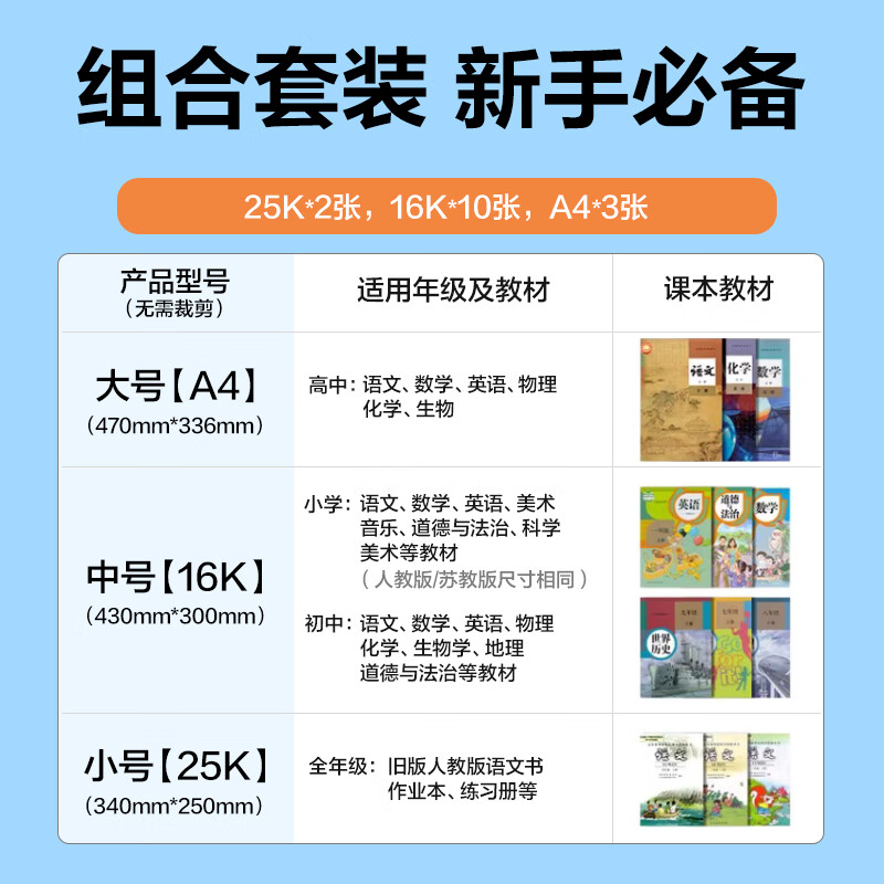 得力切角包书皮包书膜免裁剪25K*10张 1.04元 - 86线报