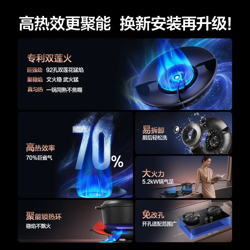 万和5.2kW大火力燃气灶天然气 417.35元 - 86线报