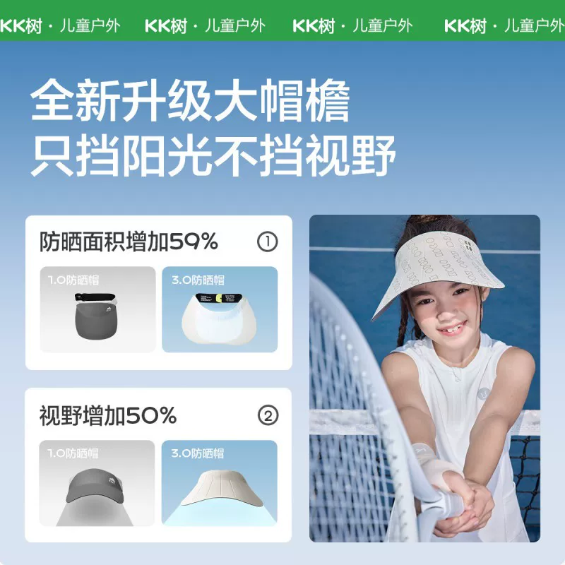 kk树儿童防晒帽 37.9元 - 线报酷