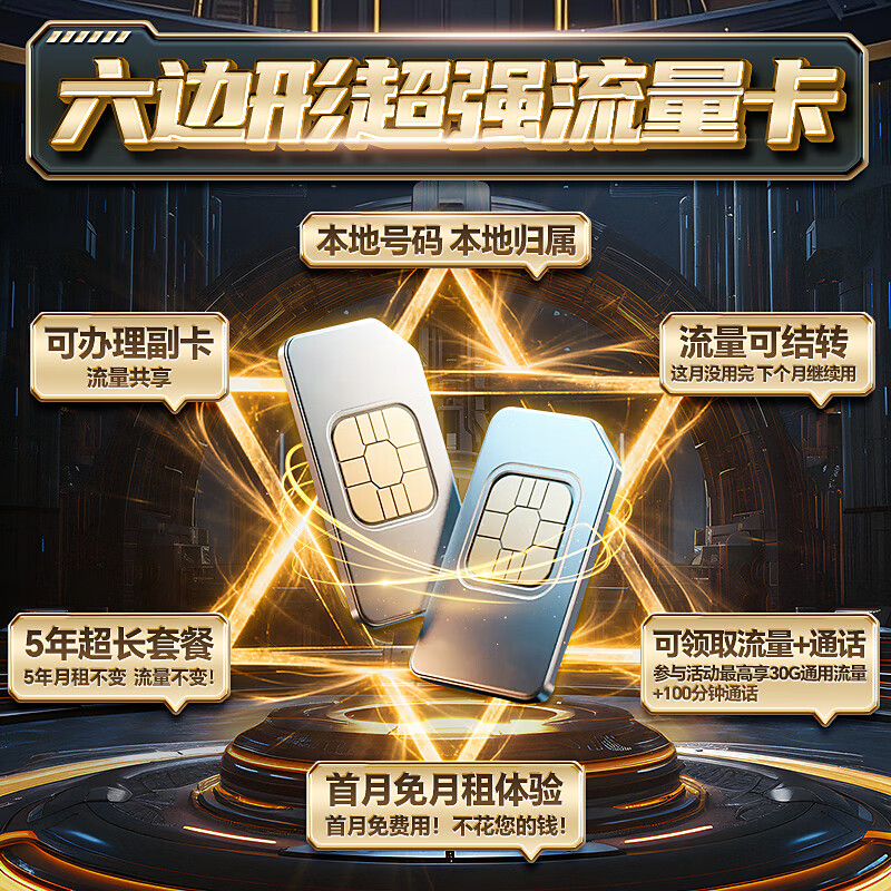 中国广电大流量卡全国通用5G移动基站19元手机卡电话卡低月租纯上网非无限大王卡永久 0.01元 - 线报酷