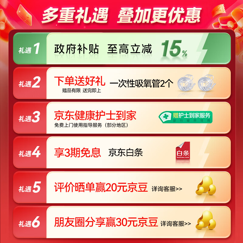 欧姆龙5L升超静音制氧机家用老人医用级雾化吸氧气机年货Y-5503W 3780元 - 线报酷