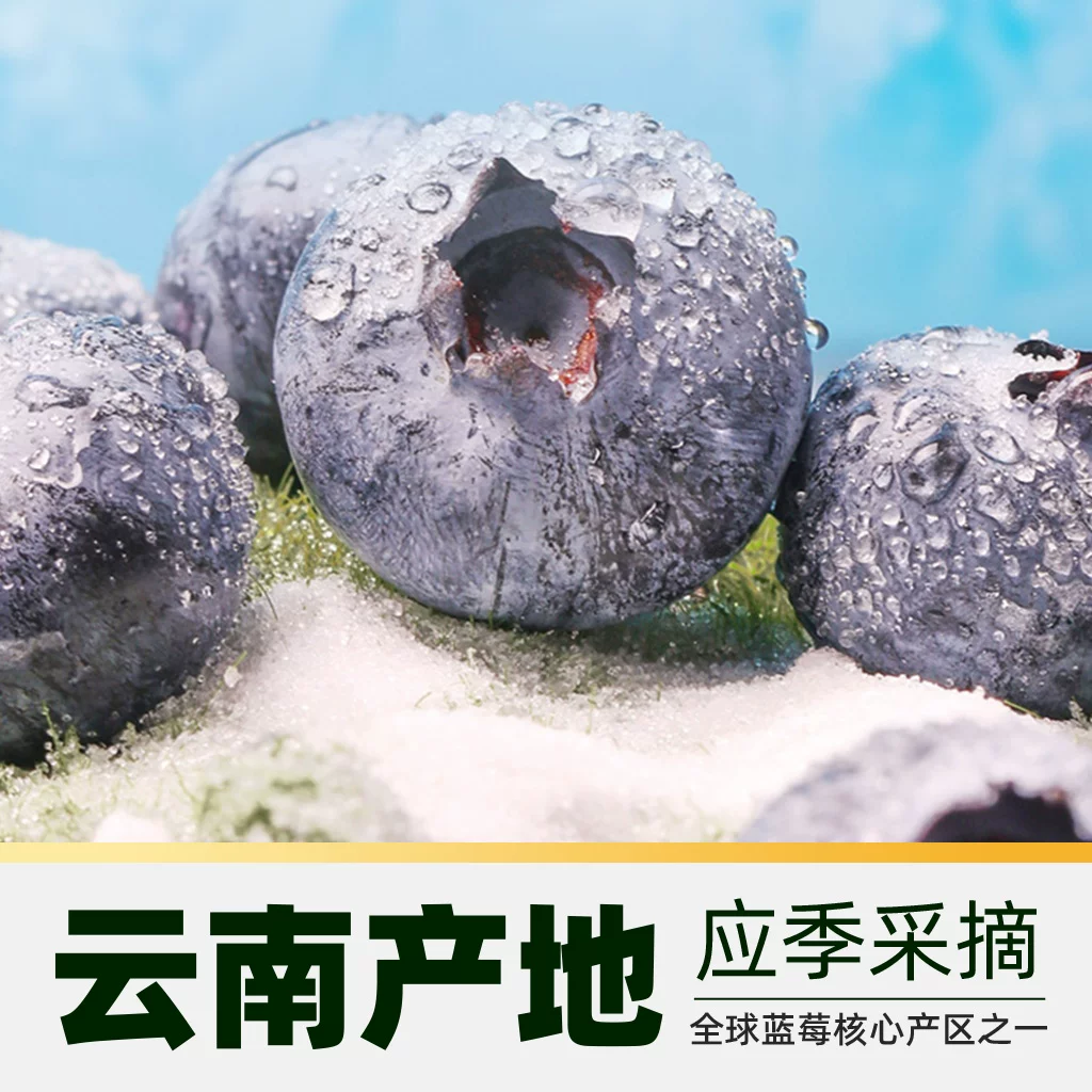佳沃云南花香蓝莓脆甜爆汁果肉饱满中大果新鲜水果4盒 52.15元 - 86线报