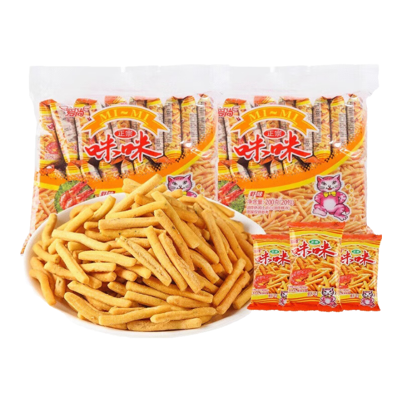爱尚咪咪虾条零食大礼包10g/包20包 4.99元 - 86线报 爱尚咪咪虾条零食大礼包10g/包20包 4.99元 - 86线报