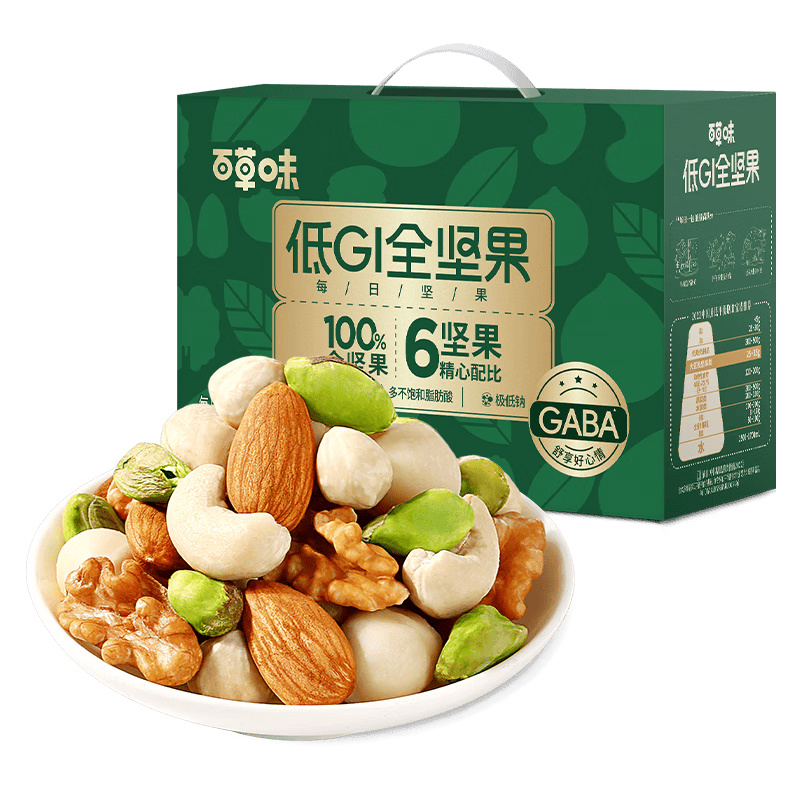 百草味纯坚果750g混合干果礼盒 59.9元 - 86线报 百草味纯坚果750g混合干果礼盒 59.9元 - 86线报