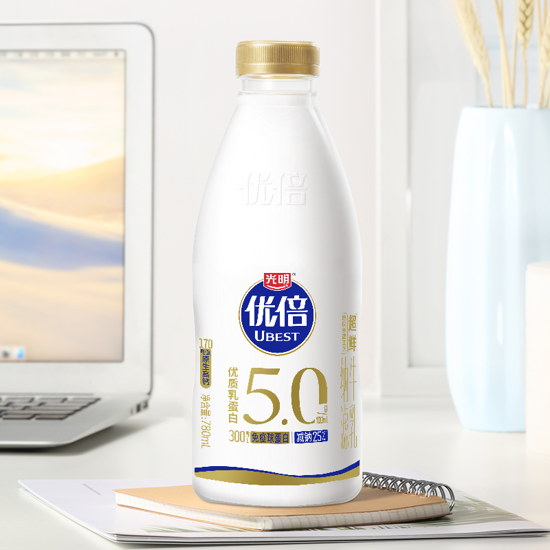 光明5.0优倍原生高钙超鲜纳滤牛乳780ml*3瓶 27.9元 - 线报酷