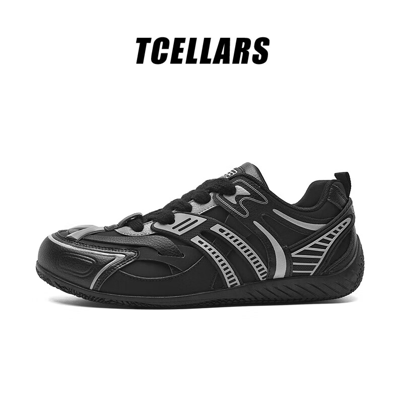 Tcellars京东直采德训鞋轻奢新款运动休闲鞋银驰黑 49元 - 美泡泡