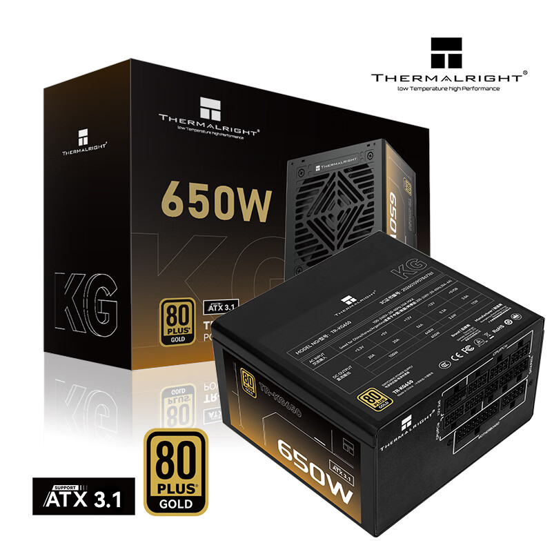 利民TR-KG650额定650W ATX3.1金牌全模组电源 256.31元 - 86线报