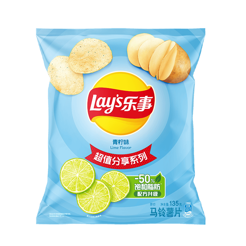 乐事马铃薯片青柠味135g 3.81元 - 86线报
