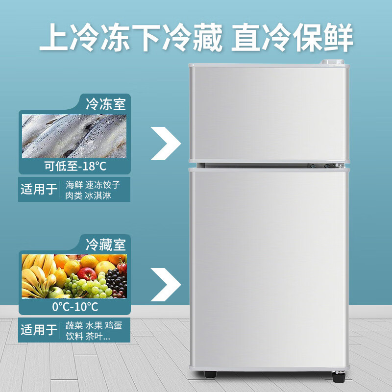志高BCD-48A118D节能省电银色48L双门冰箱 260.96元 - 86线报