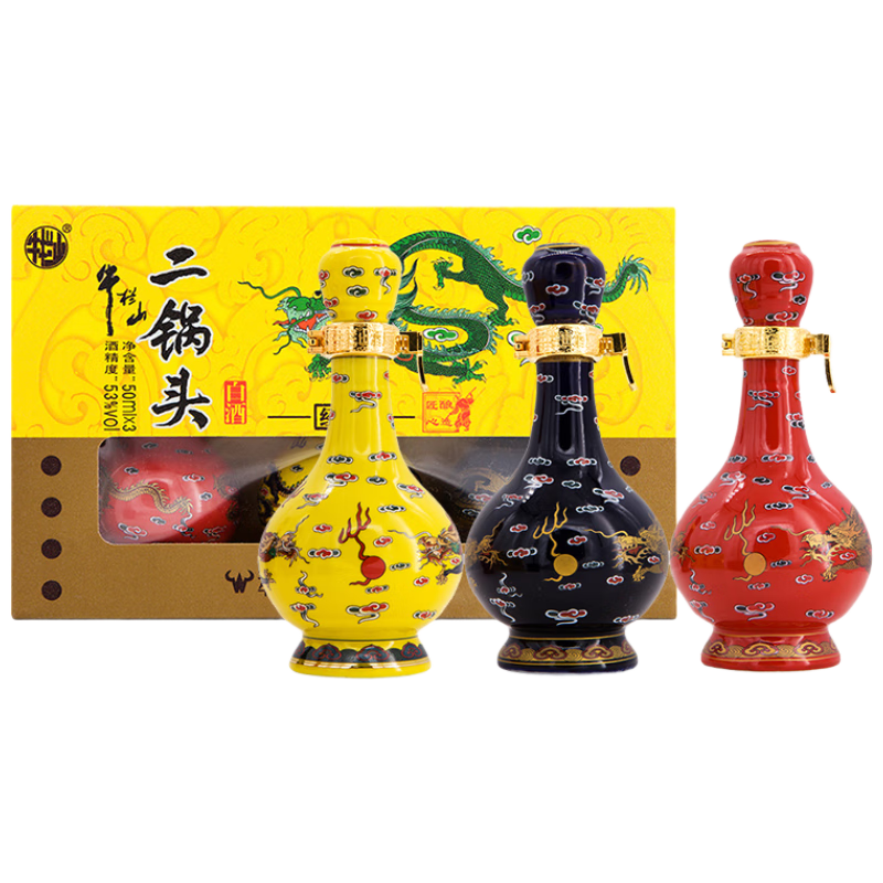 牛栏山经典黄龙匠心53°清香型白酒50ml*3瓶 24元 - 86线报 牛栏山经典黄龙匠心53°清香型白酒50ml*3瓶 24元 - 86线报