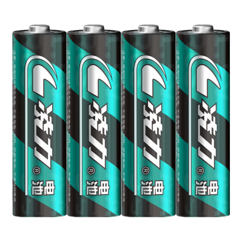 凌力绿劲5号AA碳性电池遥控电池4粒简装 0.97元 - 美泡泡
