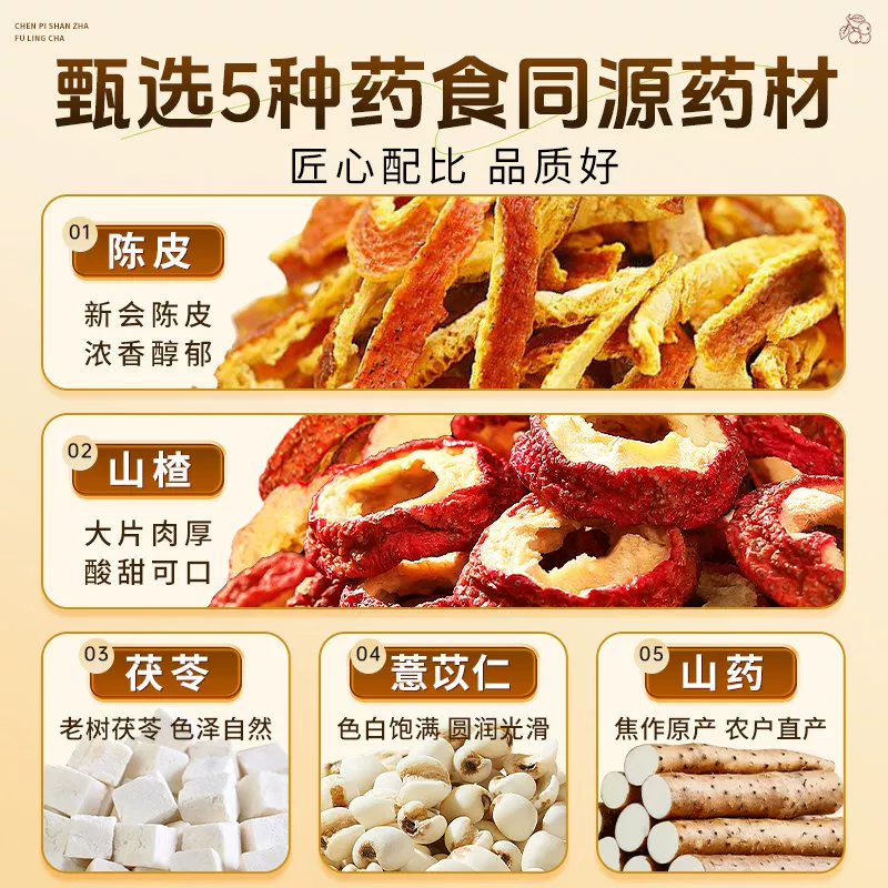 六和乾坤陈皮山楂茯苓茶湿气重薏米去颗粒祛脾胃排泡水健湿泡水喝养生茶包 - 线报酷
